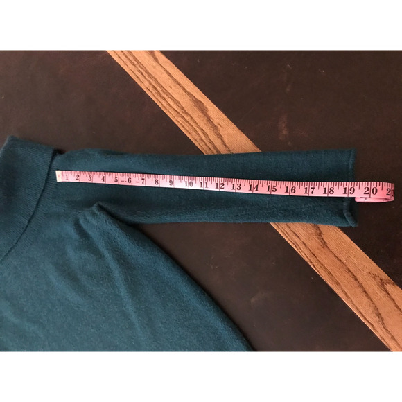 by Anthropologie Shelby Pullover Off-the-Shoulder Teal Sweater - Size Small - Picture 6 of 8